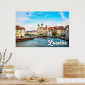 スイス，美しいルツェルン ポスター (キッチン)