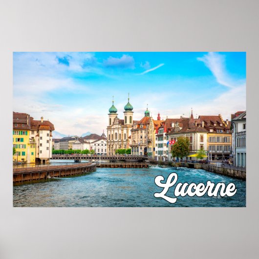 スイス，美しいルツェルン ポスター (正面)