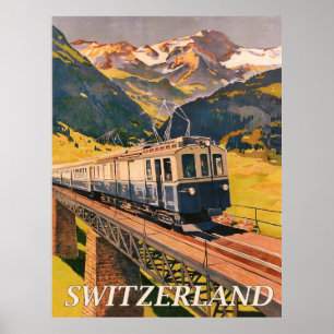 スイス、電車、鉄道 ポスター