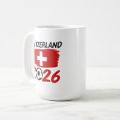 スイス 2026 サッカー ファングッズ サポーター コーヒーマグカップ (正面左)