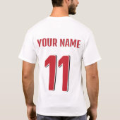 スイス 2026 パーソナライズド サッカー ファン Tシャツ (裏面)