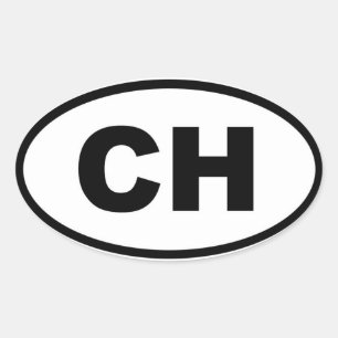 スイス – CH – ヨーロッパ 楕円形シール