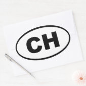 スイス – CH – ヨーロッパ 楕円形シール (封筒)