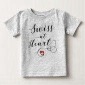 スイスAtハート(スイス) ベビーTシャツ (正面)
