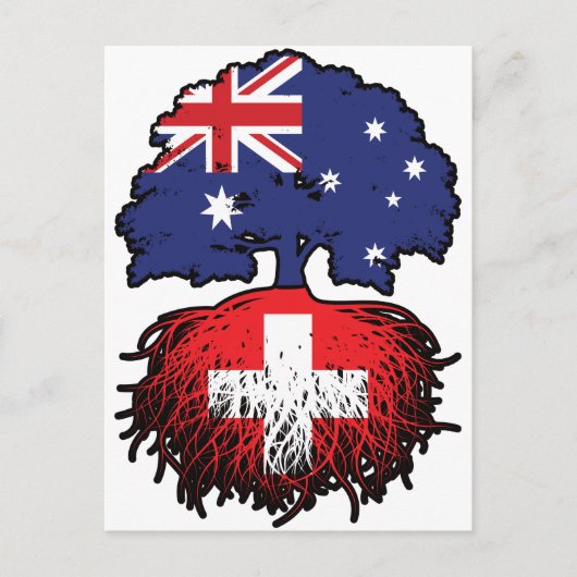スイスAustralianオーストラリアの木の根 ポストカード (正面)