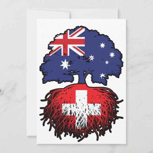 スイスAustralianオーストラリアの木の根 招待状 (正面)