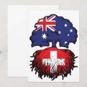 スイスAustralianオーストラリアの木の根 招待状 (正面/裏面)