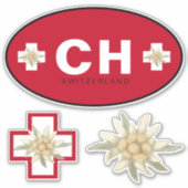 スイスEdelweiss SchweizスイスSuisse シール (正面)