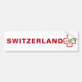 スイスEdelweiss SchweizスイスSuisse バンパーステッカー (正面)