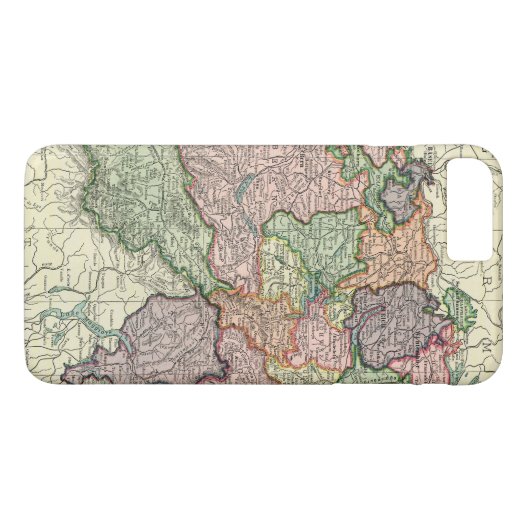 スイスMap iPhone 7+辛うじてそこに Case-Mate iPhoneケース (裏面(横))