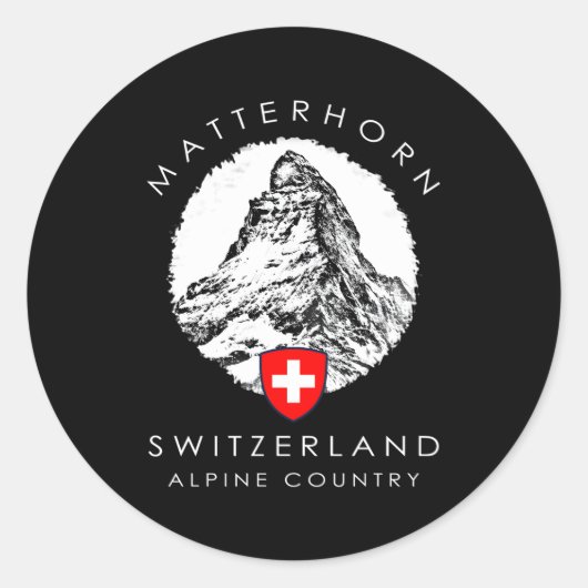 スイスMatterhorn Xo4Uオリジナル ラウンドシール (正面)