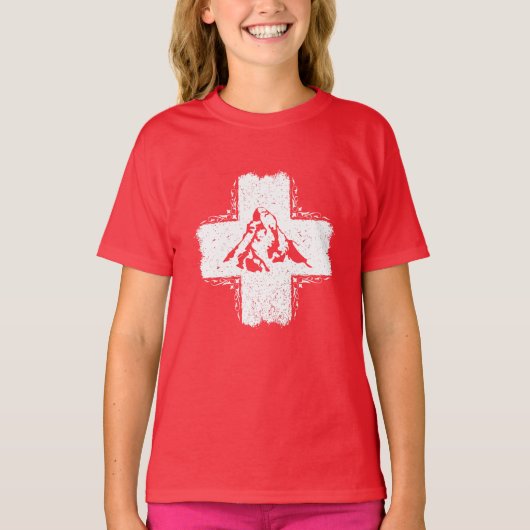 スイスTシャツ – スイス国旗Tシャツ Tシャツ (正面)