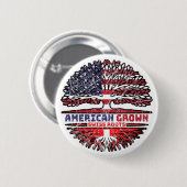 スイスUSアメリカ合衆国統一された州 缶バッジ (正面&裏面)