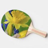 スイセンとヒヤシンスの花の詳細 クレジット 卓球ラケット (横)