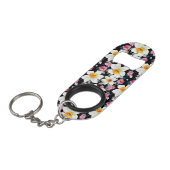 スイセンの花が付いている優雅パターン キーホルダー栓抜き (正面アングル)