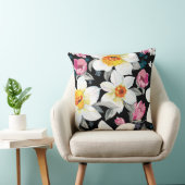 スイセンの花が付いている優雅パターン クッション (椅子)