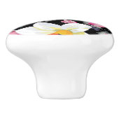 スイセンの花が付いている優雅パターン セラミックノブ (側面)