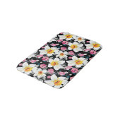 スイセンの花が付いている優雅パターン バスマット (アングル)