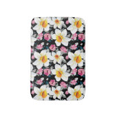 スイセンの花が付いている優雅パターン バスマット (正面縦)