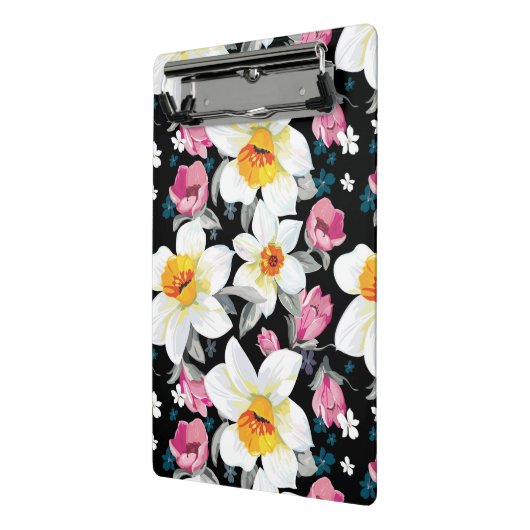 スイセンの花が付いている優雅パターン ミニクリップボード (アングル2)