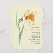 スイセンの花柄の招待状 招待状 (正面/裏面)