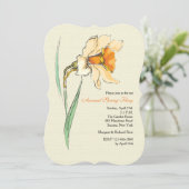 スイセンの花柄の招待状 招待状 (スタンド正面)