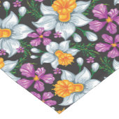 スイセンの花2が付いている優雅パターン ショートテーブルランナー (コーナー)