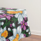 スイセンの花2が付いている優雅パターン テーブルクロス (インサイチュ)