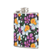 スイセンの花2が付いている優雅パターン フラスク (左)