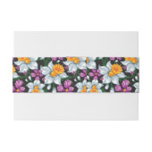 スイセンの花2が付いている優雅パターン 招待状ベリーバンド (裏面例)