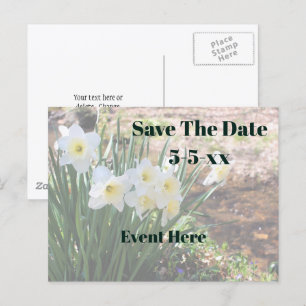 スイセンの花 Save The Date 案内ポストカード
