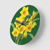 スイセン(N Tazetta) ラウンド壁時計 (傾斜)