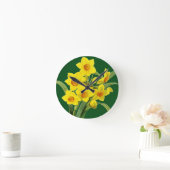 スイセン(N Tazetta) ラウンド壁時計 (ホーム)