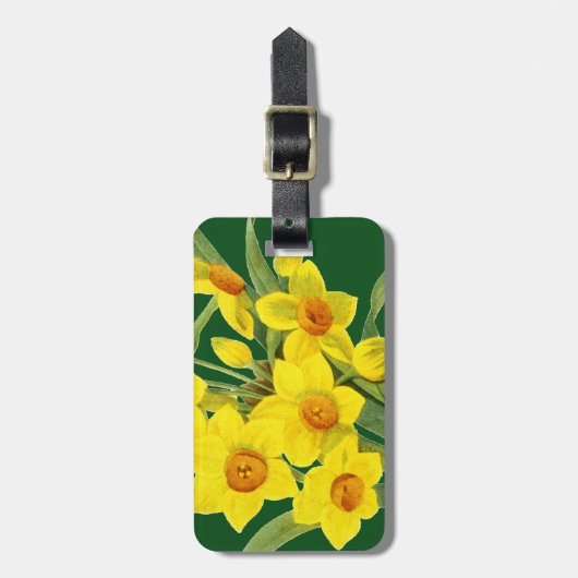 スイセン(N Tazetta) ラゲッジタグ (正面縦)