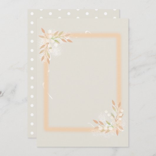 スイゼンギクのフレーム付きペーパー (正面/裏面)