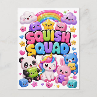 スイッシュ隊 スパークル レインボー パンダ ユニコーン かわいい  ポストカード