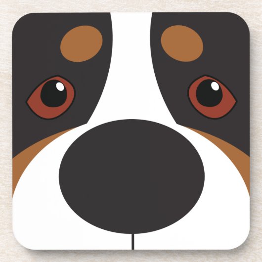 スイッシー顔ドリンクコースター – セット6 コースター (正面)