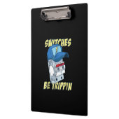 スイッチがトリップしてる 電気屋の男 面白い クリップボード (左)