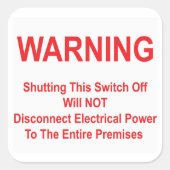 スイッチをオフにすると電源が切れない スクエアシール (正面)