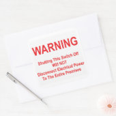 スイッチをオフにすると電源が切れない スクエアシール (封筒)