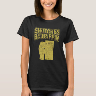 スイッチをトリピン電圧ラインマン回路ケーブルにする Tシャツ