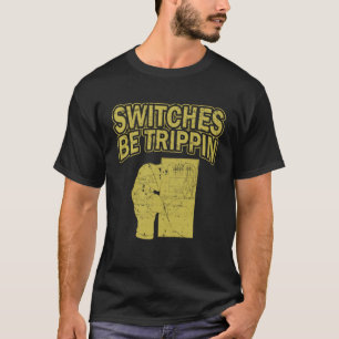 スイッチをトリピン電圧ラインマン回路ケーブルにする Tシャツ