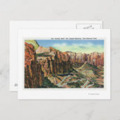 スイッチバックのビュー、カーメル山ハイウェイ ポストカード (正面/裏面)