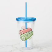 スイッ転が転がクの漫画イラストレーション アクリルタンブラー (正面)