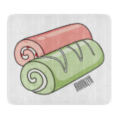 スイッ転が転がクの漫画イラストレーション カッティングボード (正面)