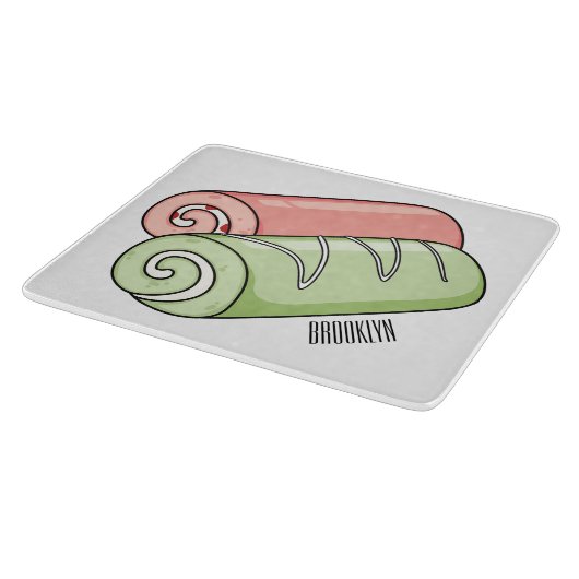 スイッ転が転がクの漫画イラストレーション カッティングボード (角)