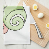 スイッ転が転がクの漫画イラストレーション キッチンタオル (四つ折り)