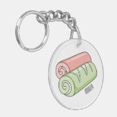 スイッ転が転がクの漫画イラストレーション キーホルダー (正面左)