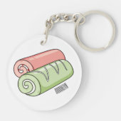 スイッ転が転がクの漫画イラストレーション キーホルダー (裏面)