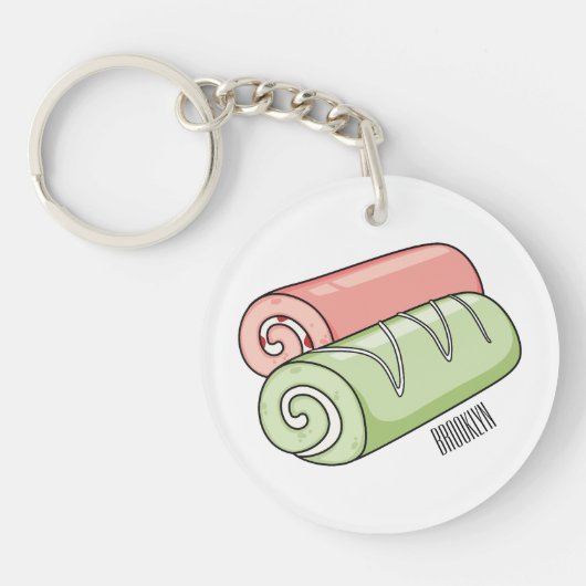 スイッ転が転がクの漫画イラストレーション キーホルダー (正面)